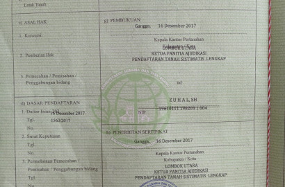 Tanah DiJual > Lokasi Bentek