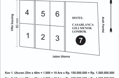 Tanah DiJual > CasaBlanca, Gili Meno